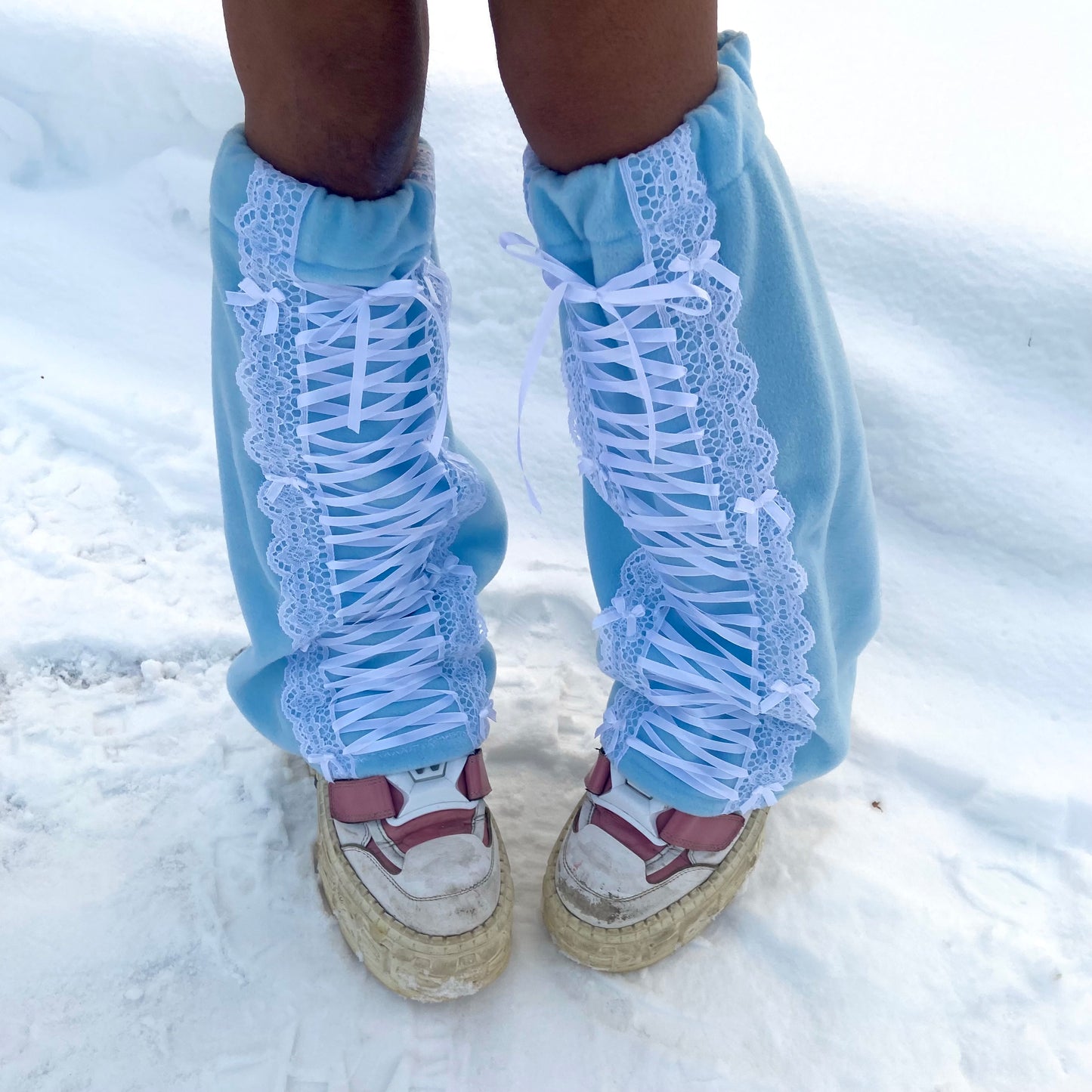 baby blue legwarmers